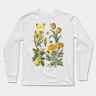 Yellow Botanicals Distressed Vintage Long Sleeve T-Shirt